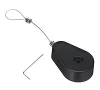 Artibetter Câble de Sécurité Rétractable en Acier Enrouleur Automatique Noir, Boîtier Antivol pour Bureau et Domicile, Protection Pratique et Solide