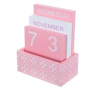 Artibetter Calendrier Perpétuel en Bois pour Bureau et Bibliothèque, Design Vintage Élégant, Matériau Bois Naturel, Gestion du Temps Encombrement Minimal
