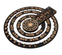 Artibetter Calendrier Perpétuel Mural Décoratif et Délicat en Bois D'if Coins Arrondis Pendentif Maison, pour Bureau ou Restaurant