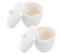 Artibetter Creuset de laboratoire 70ml en céramique blanc avec couvercle, lot de 2 pièces, haute résistance thermique, destiné à l'enseignement et à la recherche