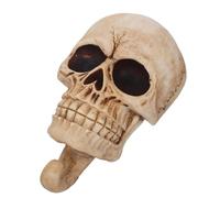 Artibetter Crochet Mural Créatif en Résine Forme Crâne Beige pour Porte-clés et Vêtements, Support Décoratif Halloween pour Chambres et Salles de Bain