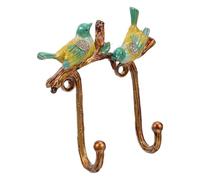 Artibetter Crochet Mural Décoratif Oiseau, Crochets à Chapeaux en Alliage de Zinc, Mural, Forme Branche, Style Vintage Européen, pour Couloir et Bureau, Organisation des Clés et Paquet à