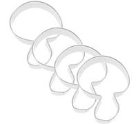 Artibetter Emporte-pièces à Biscuits en Acier Inoxydable Lot de 4 pour Pâtisserie Créative Forme Champignon Prise Confortable et Découpes Intérieures Adultes et Garçon et Filles
