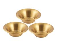 Artibetter Ensemble de 3 Bols en Acier Inoxydable Robustes et Légers pour Sauce, pour Restaurant ou Réunion Familiale, Petits Contenants Multifonctions Dorés