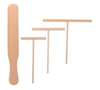 Artibetter Ensemble de 4 Spatules en Bois pour Étaler Crêpes et Omelettes, Ustensiles Cuisine Faciles à Manipuler, Cuisson