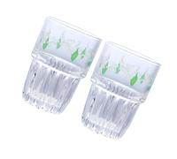 Artibetter Gobelet à Boire en Verre Style Frais et Romantique Design Fleur de Muguet 2 Pièces Multi-usage et Ornemental, pour Café et Restaurant