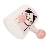 Artibetter Gobelet D'eau pour Chat Adorable en Céramique 450ml, Design Créatif et Confortable, Maison Bureau