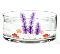 Artibetter Grand vase en verre pour terrarium, pot de fleurs succulentes : vase en verre pour plantes aériennes, centre de table, récipient floral, bol à poisson pour la maison, le mariage, 20 x 20 cm