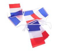 Artibetter Guirlande Fanion France pour Décoration Jardin, Set de Drapeaux Français en Tissu Léger, pour Fêtes Patriotiques et Événements Extérieurs