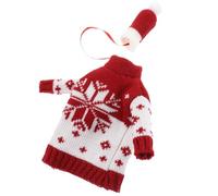 Artibetter Housse de Bouteille de Noël Tricotée Chapeau Taille Standard Maille Douce Lavable en Machine Décoration Festive pour Restaurants et Fêtes Accessoire Présent Vin Noël