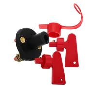 ARTIBETTER Interrupteur Coupe-batterie Isolation en Plastique et Cuivre pour Batterie Étanche Rouge avec 2 Clés pour Véhicules hors Route et Camping-
