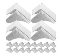 Artibetter Kit de 20 Clips de Fixation pour Étagère en Fer Argenté Structure Modulaire et Fente de Clip de 7mm pour Bureau et Bibliothèques