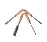 Artibetter Kit de 4 outils à bois acier, ciseaux plats et semi-circulaires 6/12/18/24mm, adapté aux débutants pour sculpture et façonnage de meubles