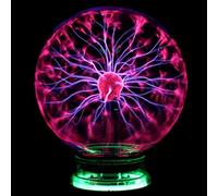 Artibetter Lampe à Balle Plasma Lampe de Tonnerre Clignotant Boule Plasma Globe Lumière pour Décorations de Fête de Noël Fiche 6 Pouces