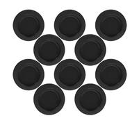 Artibetter Lot de 10 Bouchons en Caoutchouc Noir Double Couche, Diamètre Intérieur 30 Mm, Bouchons de Fond Ronds pour Tirelire et Boîte à Économies, Accessoires Sécurisés et Réutilisables