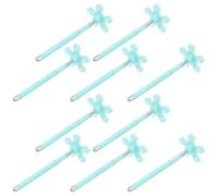 Artibetter Lot de 10 Stylos Adorables en Plastique Bleu avec Support Ventouse pour Téléphone, Usage de Bureau