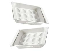 Artibetter Lot De 2 Boîtes à Œufs Multi-grilles En Plastique Transparent, Tiroir Réfrigérateur 12 Compartiments, Récipient De Conservation Des Œufs Domestiques, Organisation Cuisine
