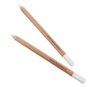 Artibetter Lot de 2 Crayons de Fusain Blanc pour Dessin et Esquisse sur Papier Foncé, Facile à Utiliser en Bois pour Artistes Débutants et Adultes