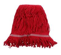 Artibetter Lot de 2 Têtes de Balai en Pur Coton Rouge, Recharges Détachables pour Balais Industriels, Haute Absorption d'eau, Adaptées aux Sols Carrelés et Parquets, Accessoires Nettoyage