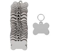 Artibetter Lot de 24 Porte-clés Mdf pour Transfert Thermique, Accessoires de Bricolage en Argenté, Amélioration Dextérité, pour DIY et Festivals