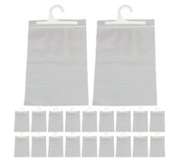 Artibetter Lot de 30 pochettes de rangement suspendues en plastique pour bibliothèque de classe - Pochettes utilitaires transparentes avec crochet - Réutilisables, anti-poussière et peu