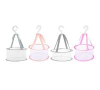 ARTIBETTER Lot de 4 Paniers de Séchage en Filet pour Éponges Cosmétiques 20 Cm, Maille Aérée Résistante, Couleurs Assorties Gris, Rose, Pêche et Vert Matcha, Panier Pratique pour Séchage