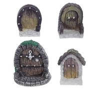 Artibetter Lot de 4 Portes de Jardin féerique : fenêtres Miniatures pour Arbres - Idéales pour décorer Une Maison de GNOME, Une cabane dans Les Arbres en résine, Sculpture, Un Micro-Paysage ou
