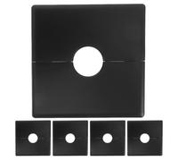 Artibetter Lot de 5 plaques de finition pour bras de douche : cache-tuyau carré pour tuyau d'eau mural - Plaques de finition de plomberie de 89 mm (3,5 po) de diamètre extérieur pour masquer