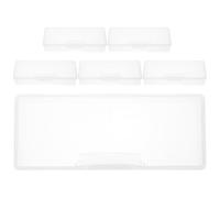 Artibetter Lot de 6 Boîtes de Rangement en Plastique Transparent pour Accessoires Nail Art, Compactes et Pratiques pour Organiser Pinceaux et Vernis en Usage Personnel ou Mobile