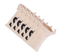 ARTIBETTER Lot de 6 Paquet Présents à Cordon en Coton Beige 14x18 Cm pour Sachets de Bonbons, Emballages de Fête et Présents de Fête, Pochette Pratique et Réutilisable pour Confiseries