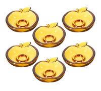 Artibetter Lot de 6 Petites Soucoupes en Verre Transparent, Plateau de Sauce Résistant aux Taches Chocs, pour Restauration et Repas en Famille Couleur Aléatoire