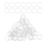 Artibetter Marqueurs de Verres à Vin DIY 150 Pièces en Plaque Électrifiée Argentée, Anneaux D'identification Uniques pour Fêtes et Événements Simples