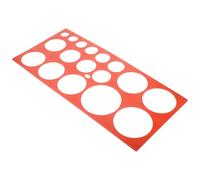 Artibetter Mesureur Circulaire en Plastique Rouge pour Fruits, Outil Multifonctionnel de Mesure du Diamètre des Pommes et Citrons, Portable