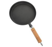 Artibetter Mini Crêpière en Fer Noir Poignées Latérales, Facile à Nettoyer | Surface Antiadhésive Pratique, Usage la Cuisine Maison, pour Pancake et Tortilla Espagnole, Format Compact