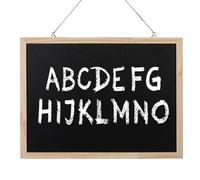 Artibetter Mini Tableau Noir en Bois Suspendu, Tableau à Craie Réutilisable avec Cadre Bois, Stable et Effaçable, pour Bureau ou Décoration Murale la Cuisine