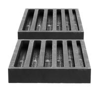 Artibetter Moule à creuset en graphite 6 compartiments 2 unités pour coulée de bijoux et affinage avec conception pratique pour coulée de métaux en fonderie