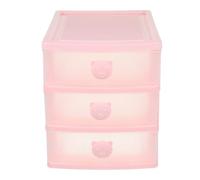 Artibetter Organisateur de Bureau à Tiroirs en Plastique Pp Rose, Grosse | Gain de Place, Facile à Nettoyer, Stable à Poser, Salon et Salle de Bain