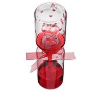 Artibetter Ornement en Verre Artisanal Liquide Rouge Réactif la Chaleur Corporelle, Décoration Unique de Sablier pour Bureau ou Maison, Objet Sensoriel Anti-Stress