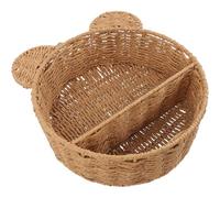 Artibetter Panier Suspendu Tressé de Chat en Corde de Papier, Étagère Murale Multi-Usage en Métal pour Rangement et Décoration Naturelle Devant la Porte