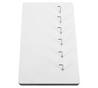 Artibetter Panneau Décoratif de Sublimation Blanc 6 Trous, MDF 12mm Mural | Surface Blanche Enduite pour Transfert Thermique, Six Crochets, Gain de Place au Bureau la Maison