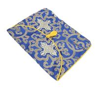 Artibetter Paquet de Rangement en Brocart Bleu, Capacité 900 Pages, Style Zen Ethnique pour Livres de Musique et Écritures Bouddhistes pour École ou