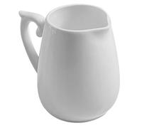 Artibetter Pichet à Lait en Céramique Blanche 160ml pour Maison et Restaurant, Pot à Crème Fonction Mousseur et Verseur Pratique et Design Moderne