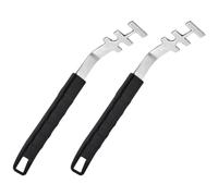 Artibetter Pince à Grille Accessoire Barbecue Sécurisé en Acier Inoxydable 2pcs, Outil de Levage Anti-brûlure pour Grillage Rigide pour Cuisson en Extérieur