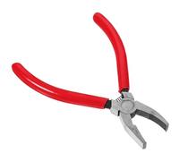 Artibetter Pince à verre métallique Outil pour briser les vitraux pinces à découper le verre pour vitrail et mosaïque mâchoires incurvées 6 pouces acier caoutchouc