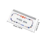 Artibetter Planner Professeur des Écoles 4pcs 50 Pages, Agenda Journalier Non Daté, Organiseur Spiralé Portable en Papier et Pp pour Planification Hebdomadaire et Mensuelle Facile