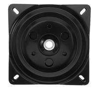 Artibetter Plaque Pivotante en Acier Laminé à Froid Noir pour Chaise de Bar, Pivot 360 Degrés Robuste Trous Latéraux de 6 Mm, Base de Siège pour Organiser et Accéder Facilement