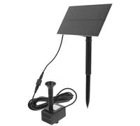 Artibetter Pompe en Plastique Noir 1,5 W Solaire pour Fontaine Carrée | Débit 150 L/h, Panneau en Silicium, Plusieurs Modes de Jet, pour Bain D’oiseaux