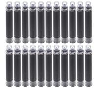 Artibetter Recharges d'encre remplaçable pour stylo-plume, 100 pièces, cartouches noires effaçables, plastique léger, faciles à installer, pour bureau et entraînement