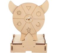 Artibetter Roue de Prix à Énigmes en Bois Légère Surface Lisse, Design Unique pour Fêtes et Activités de Vacances, Accessoire de Jeu pour Garçon et Filles et Adultes
