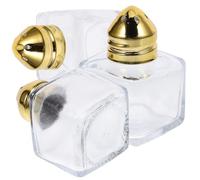 Artibetter Set de 3 Salières en Verre 15ml Bouchon Acier Inoxydable, Petite Bouteille pour Assaisonnement Facile et Solide Cuisine